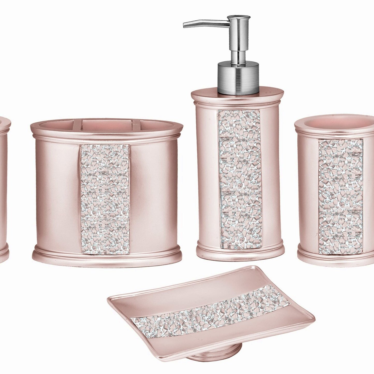 Sinatra 4PC Bathroom Accessories Set Blush