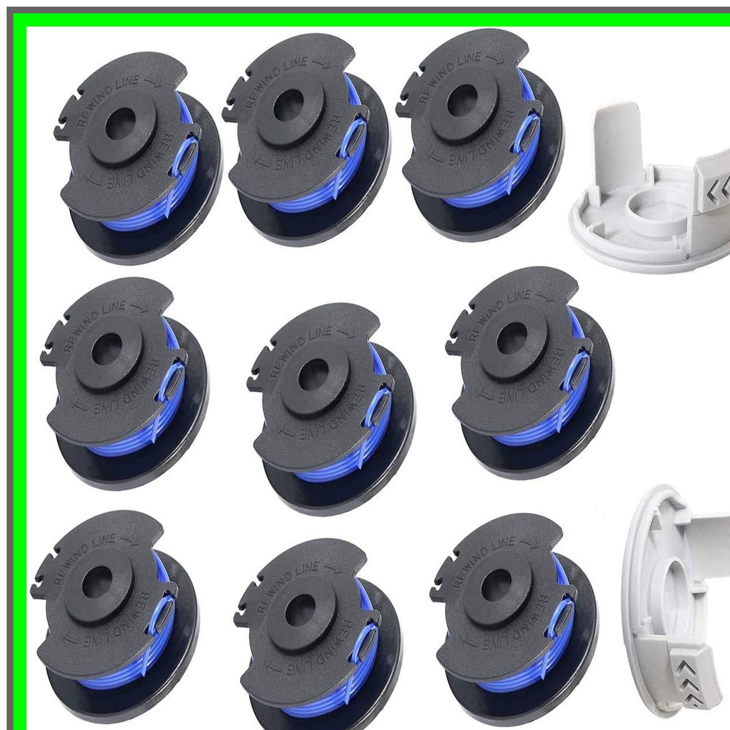 Effortless Trim 0.065" Autofeed Spool Line for Cordless Trimmers, 9-Pack