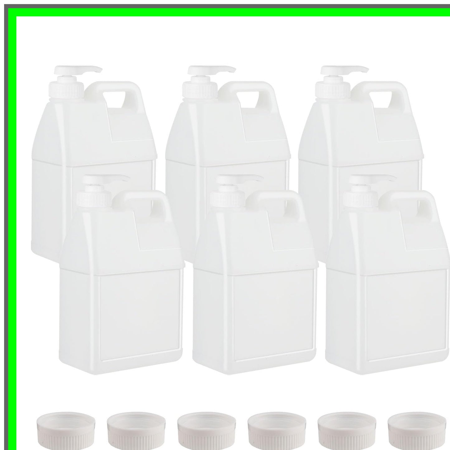 Ergonomic 64oz Clear Plastic Jugs with Pumps for Easy Liquid Storage
