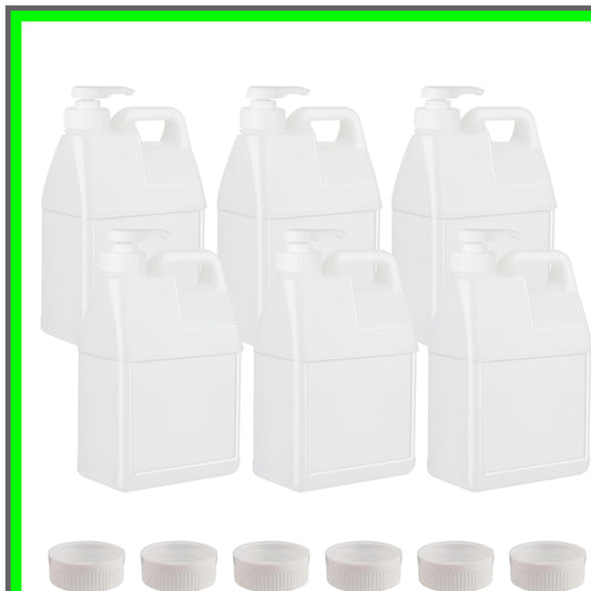 64oz Clear Plastic Jugs with Pumps