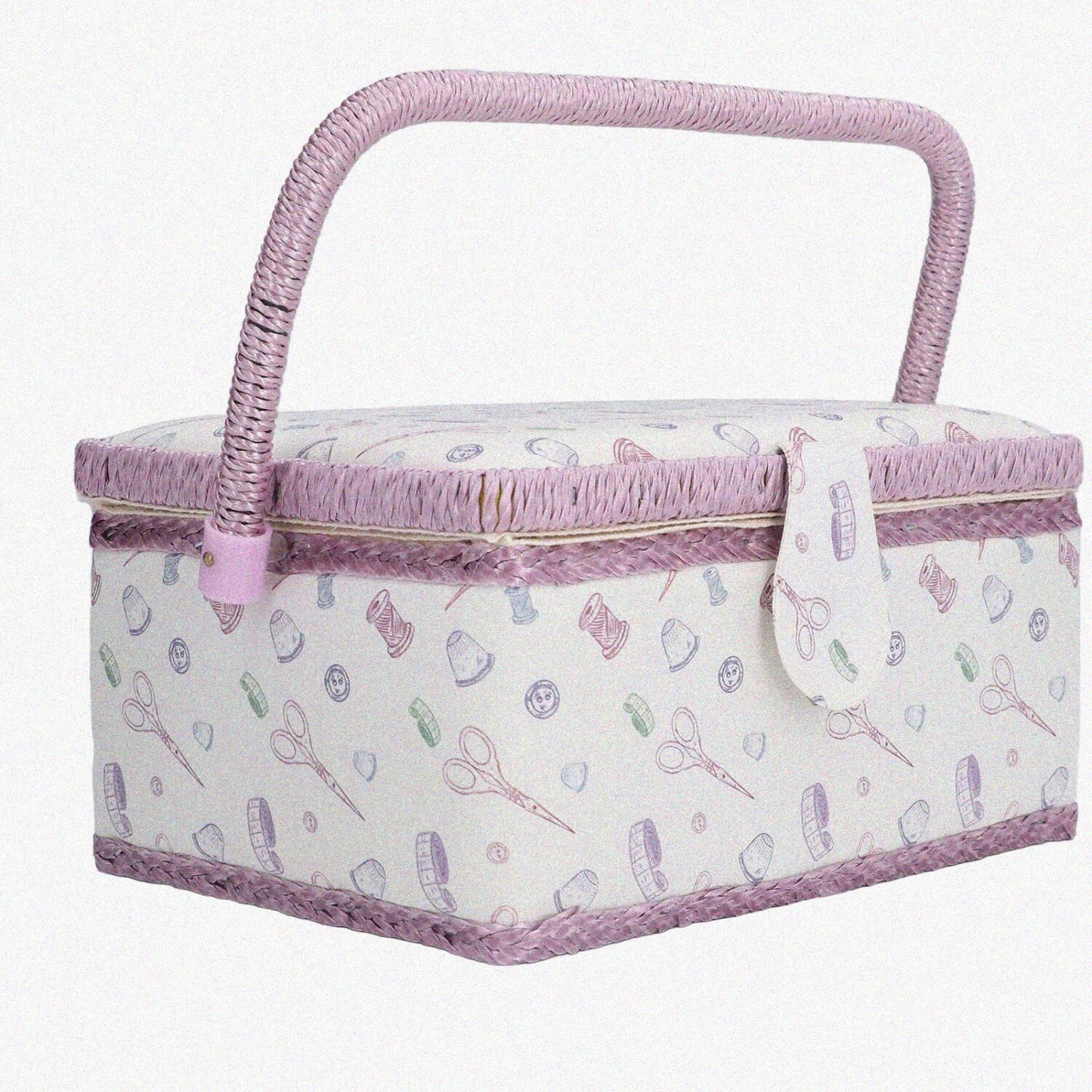 Purple Sewing Tools Basket 24x17.5x12.5 cm
