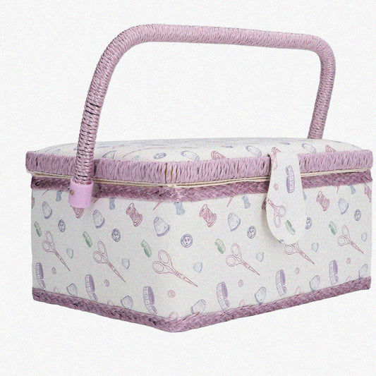 Purple Sewing Tools Basket 24x17.5x12.5 cm
