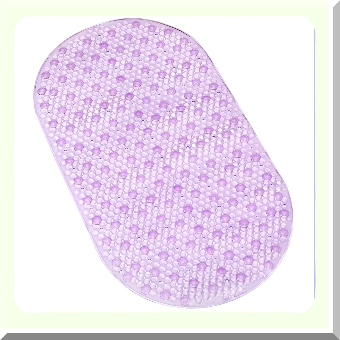 PVC Oval Shower Mat 27.2" x 15.4" Purple