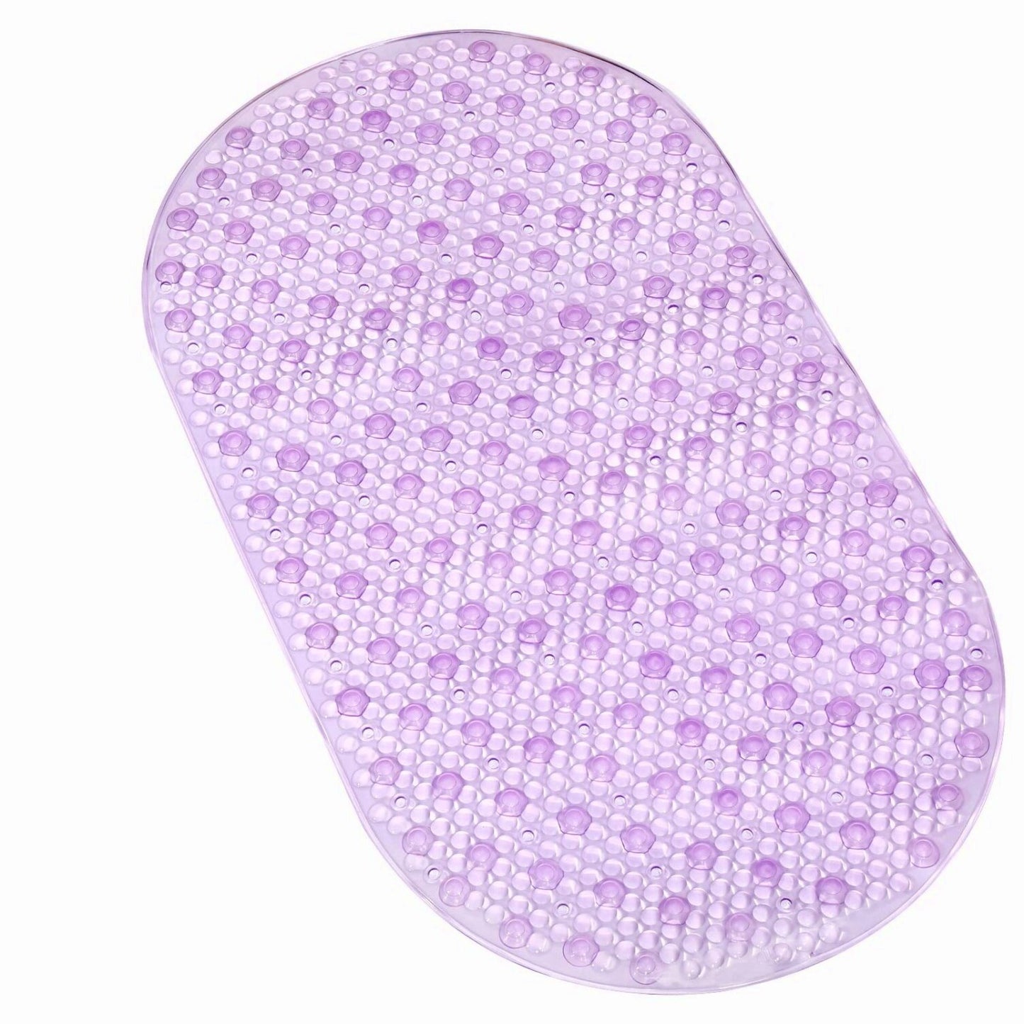 PVC Oval Shower Mat 27.2" x 15.4" Purple