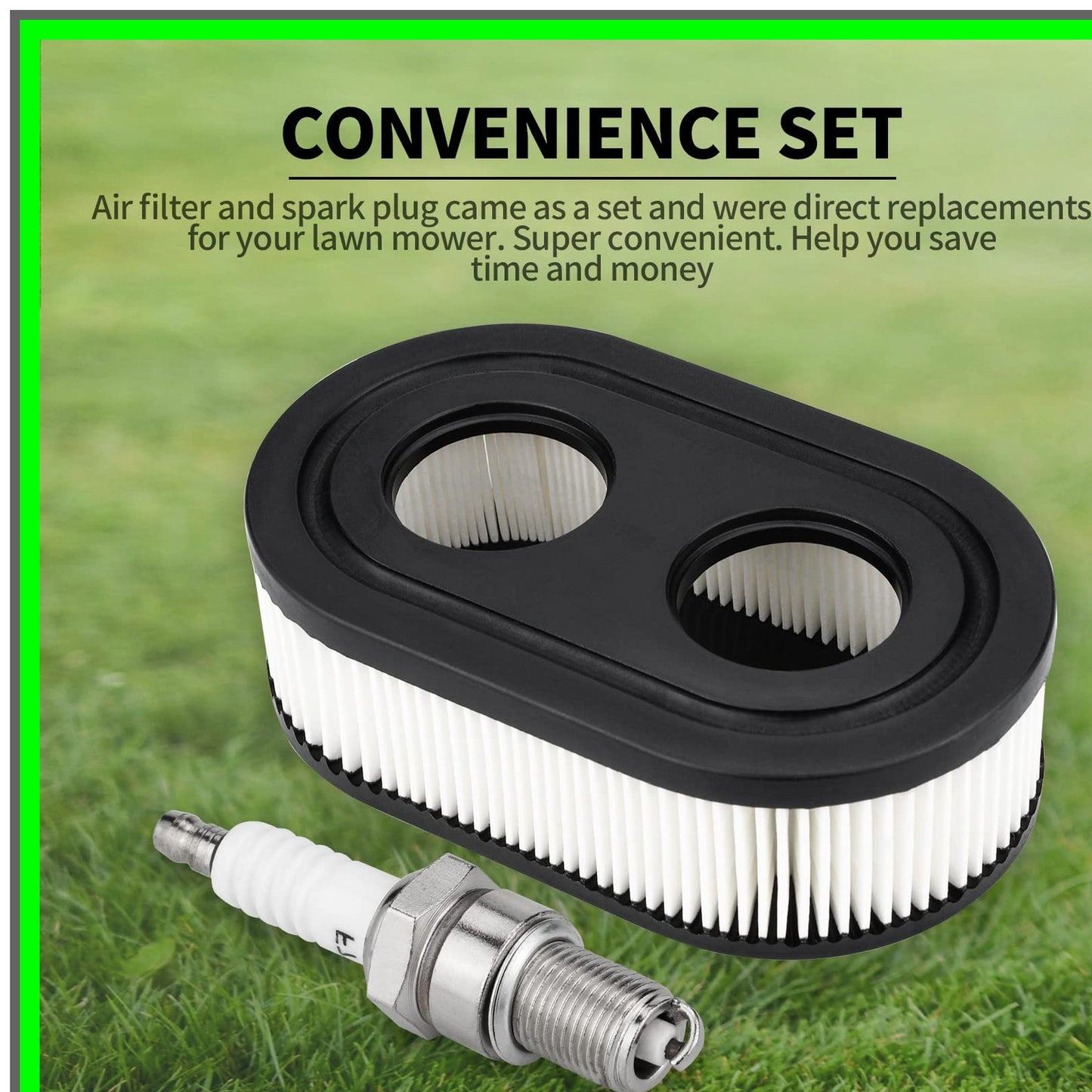 Efficient Air Filter Spark Plug for Troy-Bilt Walk Behind Mowers