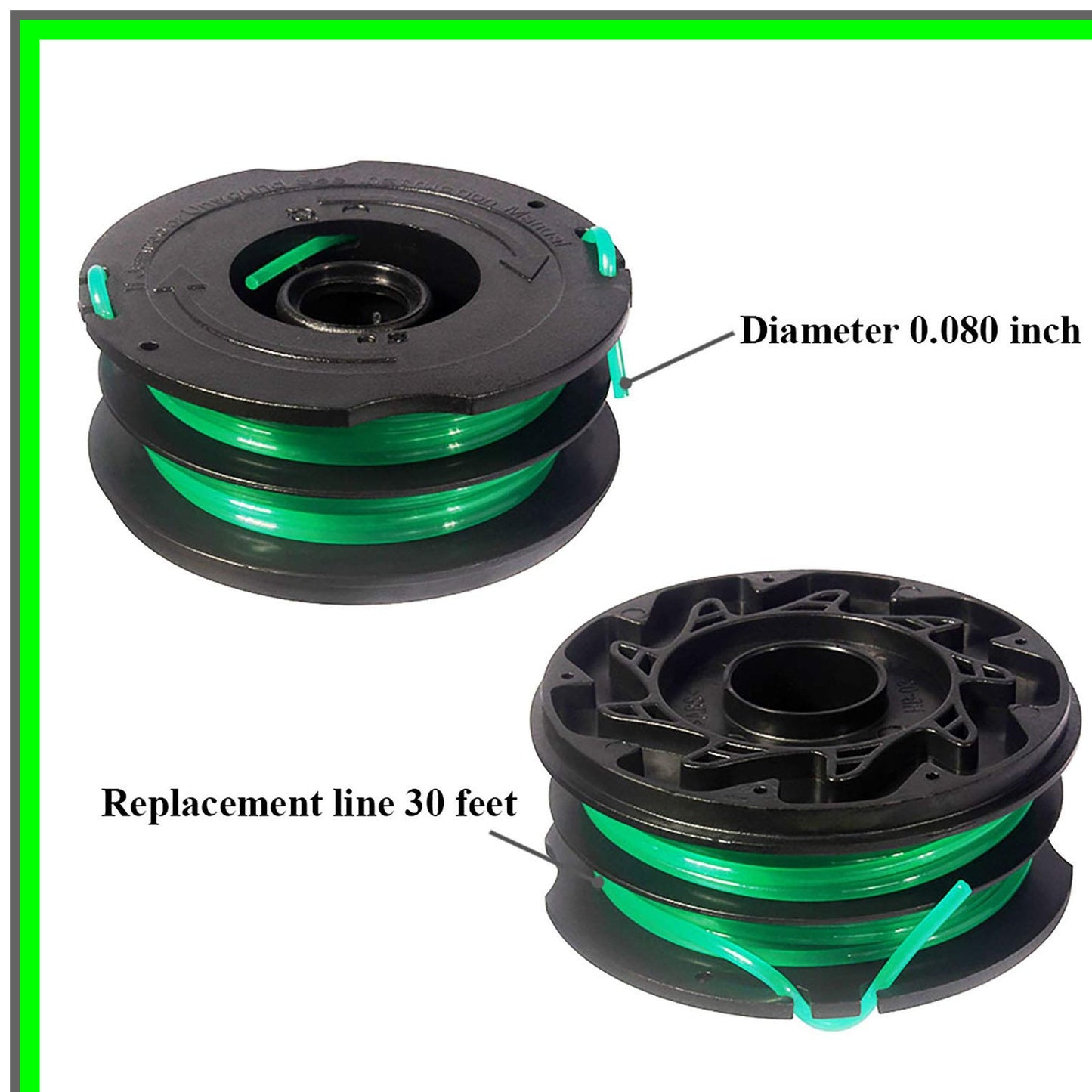 Efficient 30ft Dual Auto-Feed String Trimmer Spools for Black Decker Models