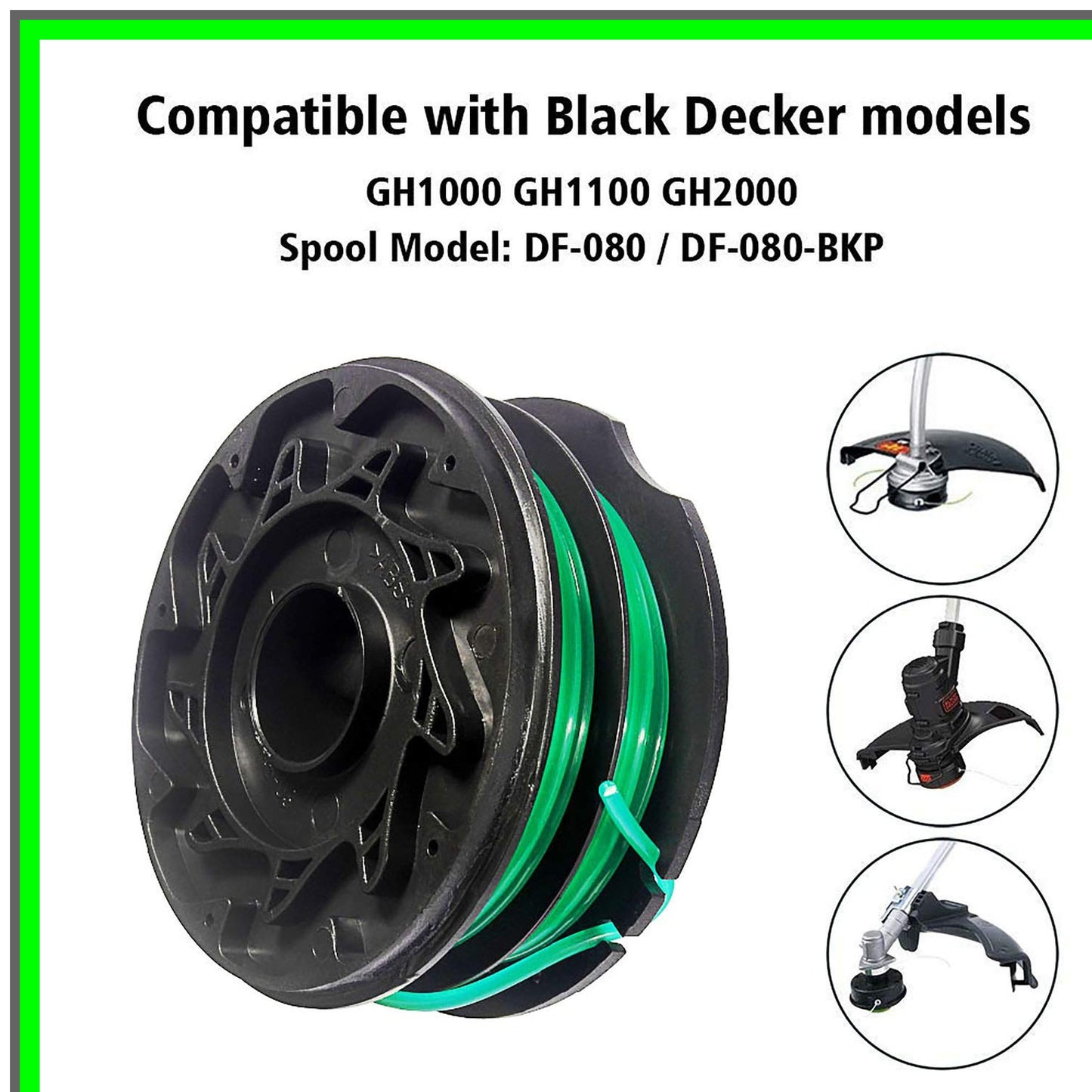 Efficient 30ft Dual Auto-Feed String Trimmer Spools for Black Decker Models