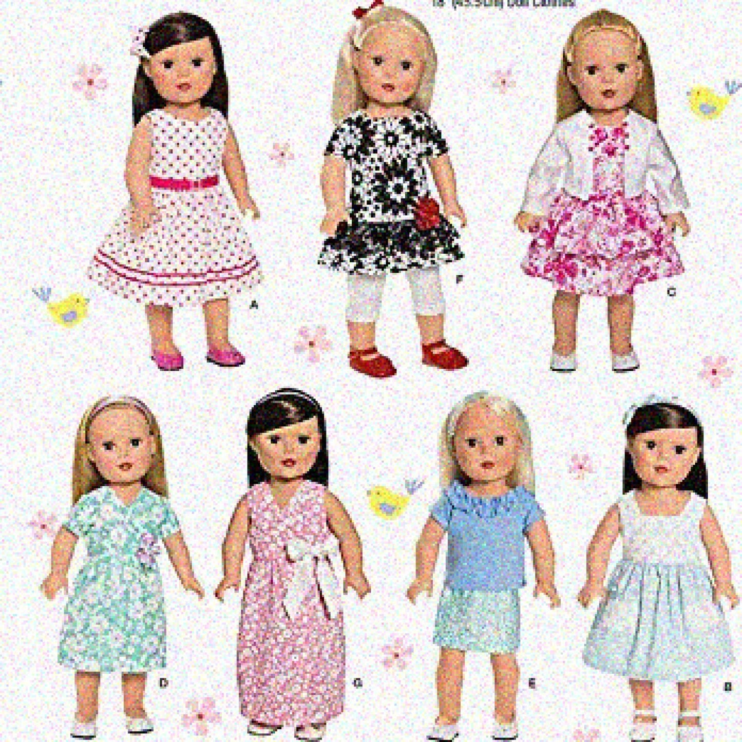 Sewing Pattern for 18" Doll Summer Clothes