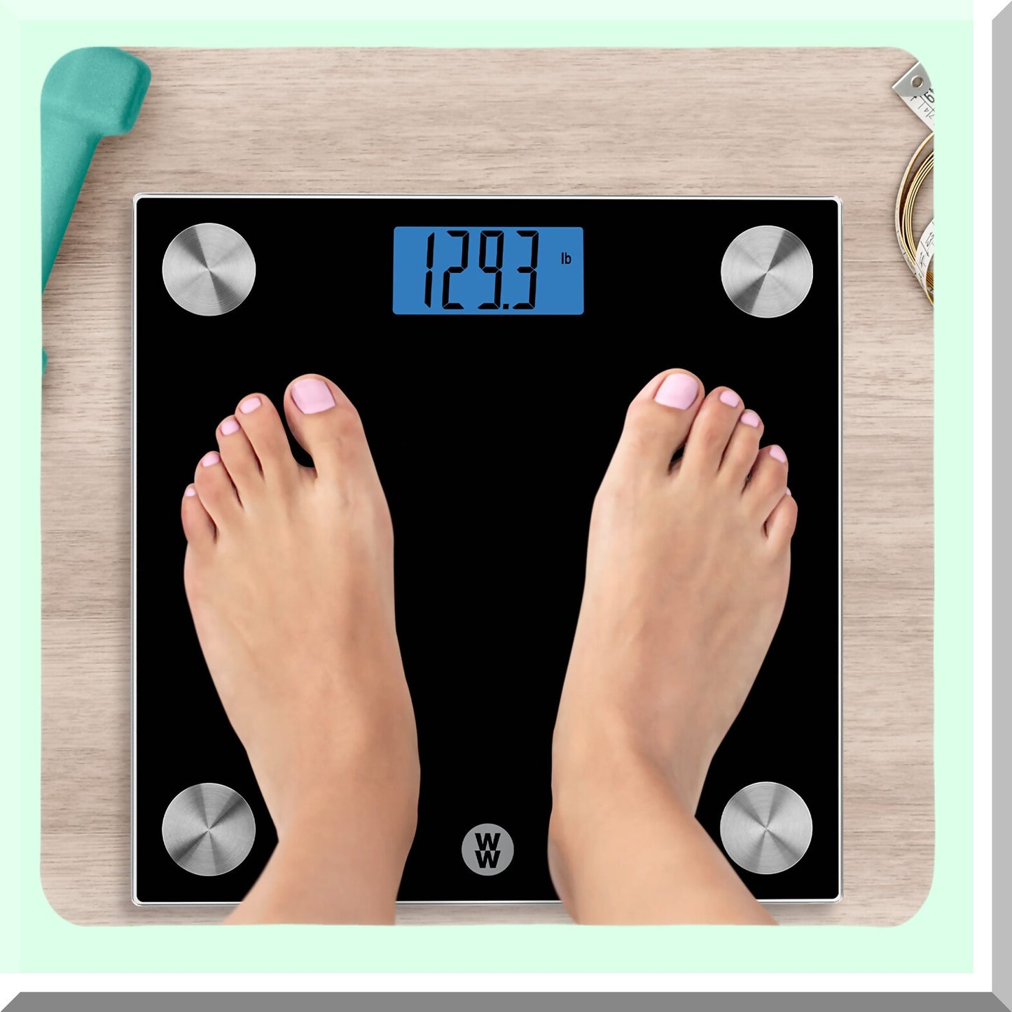 Digital Bathroom Scale Black 400 lb