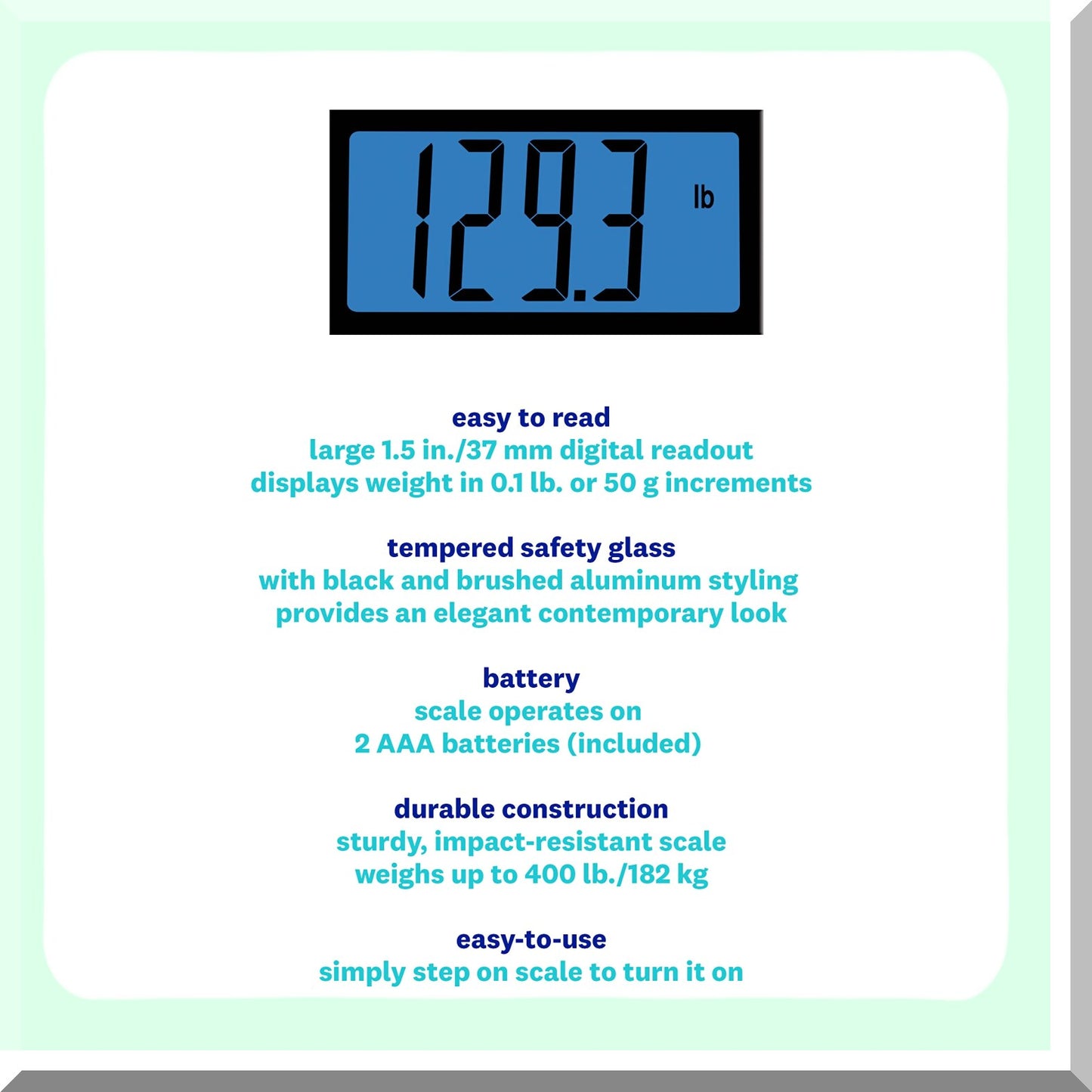 Digital Bathroom Scale Black 400 lb