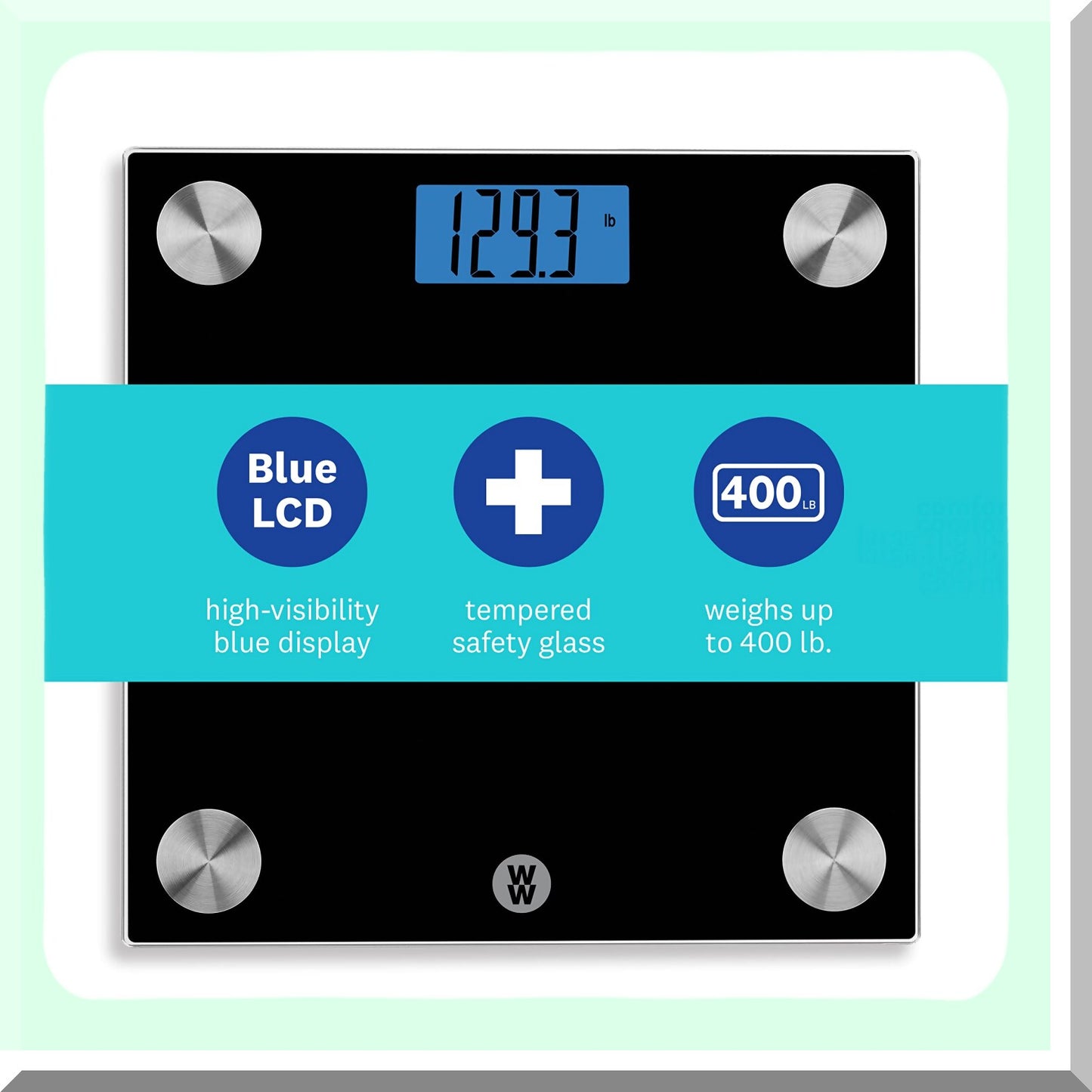 Digital Bathroom Scale Black 400 lb