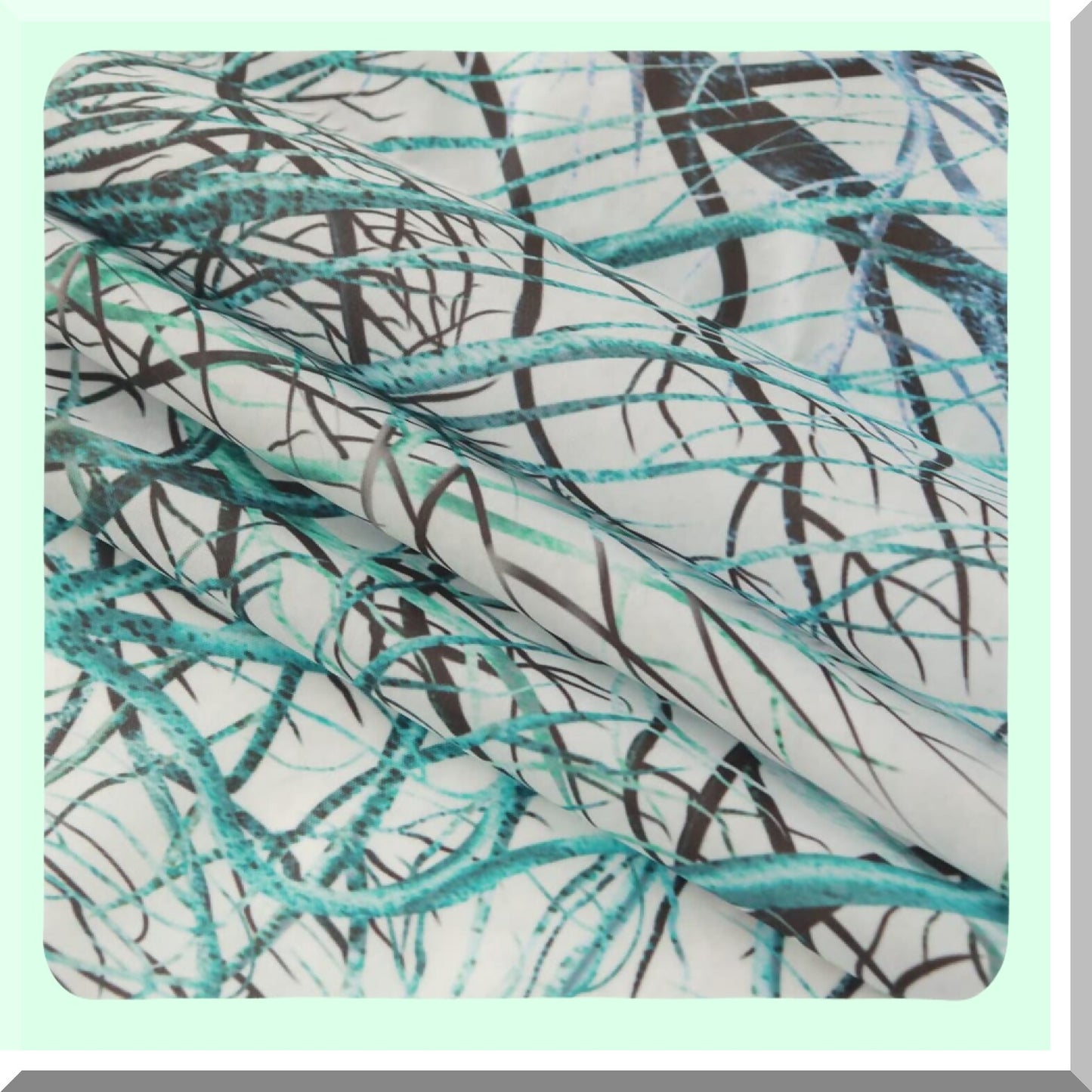 Tree Shower Curtain 72x72 Inches Green with Hooks