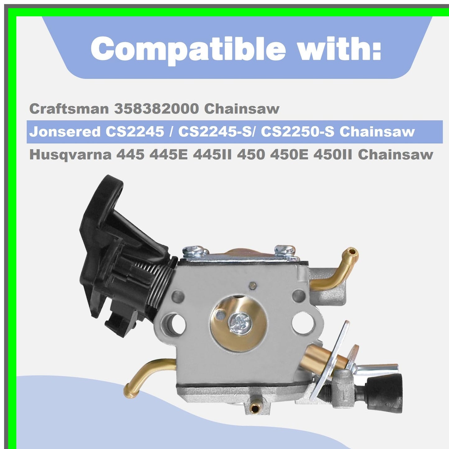 Chainsaw Carburetor Rebuild Kit for Husqvarna Jonsered 445 450 Models