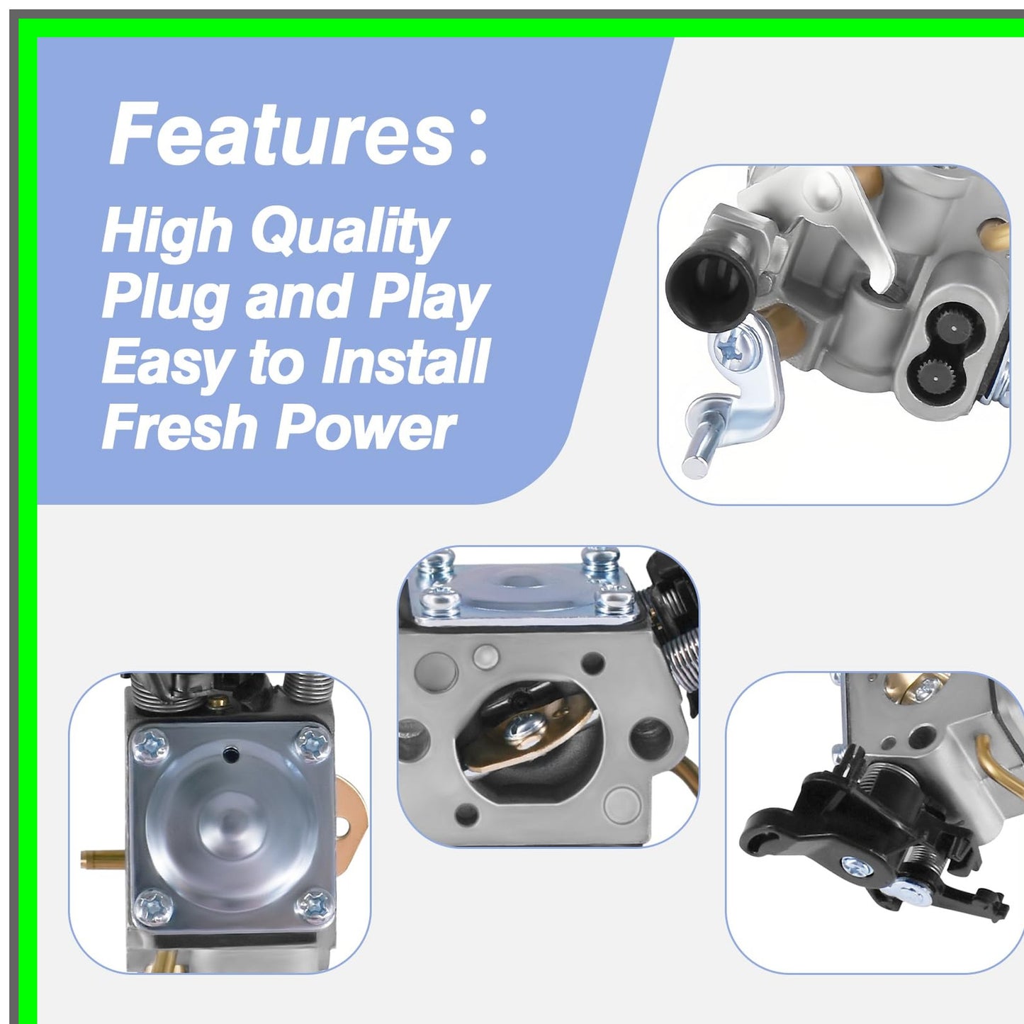 Chainsaw Carburetor Rebuild Kit for Husqvarna Jonsered 445 450 Models
