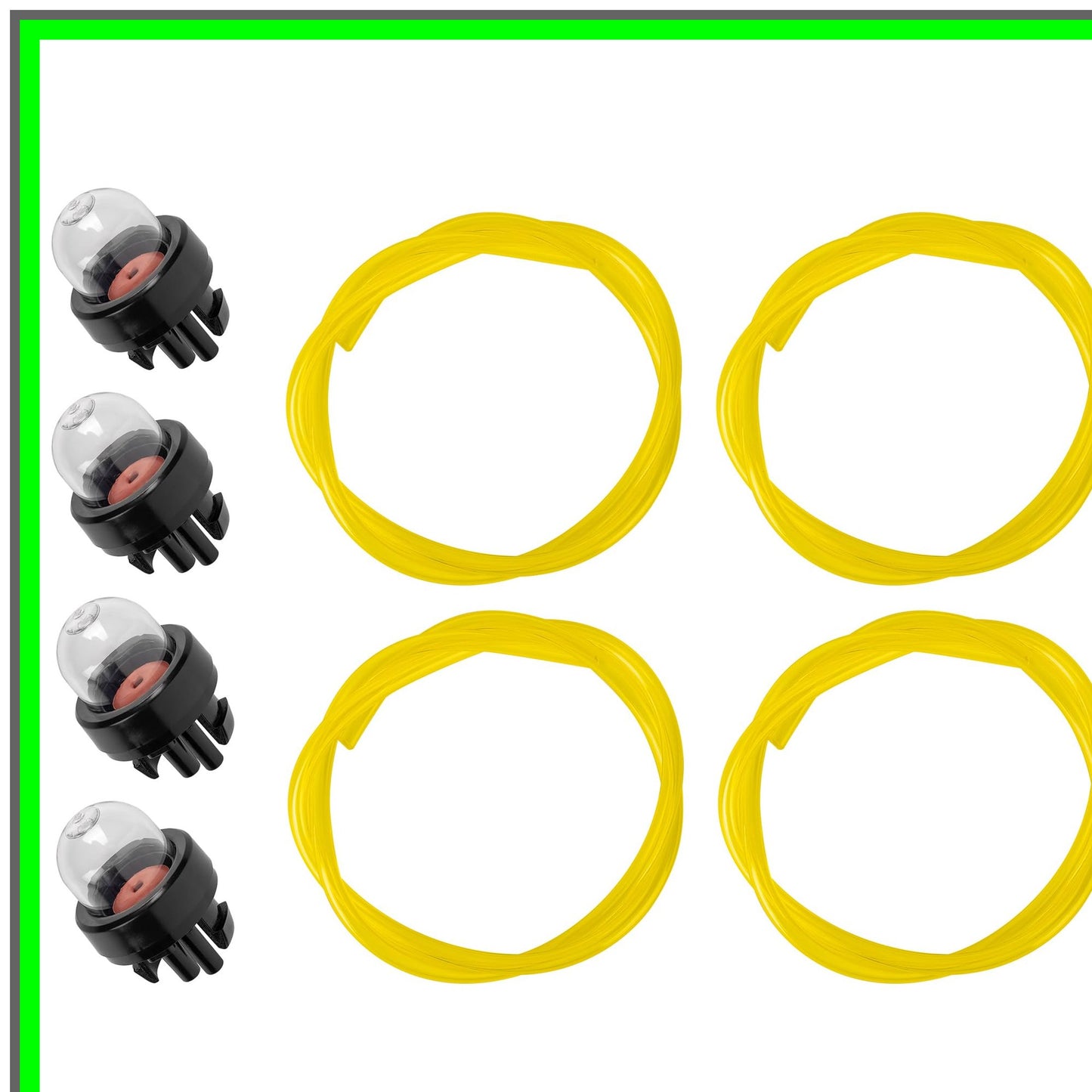 Husqvarna Trimmer Chainsaw Primer Bulb Fuel Line Replacement Kit 4 Pack