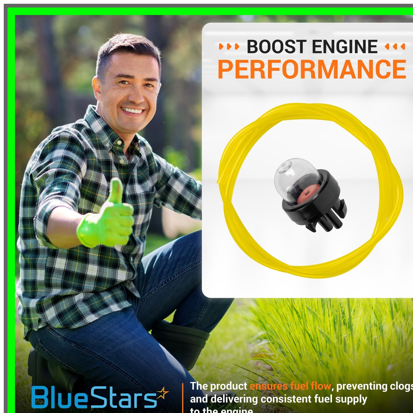 Husqvarna Trimmer Chainsaw Primer Bulb Fuel Line Replacement Kit 4 Pack