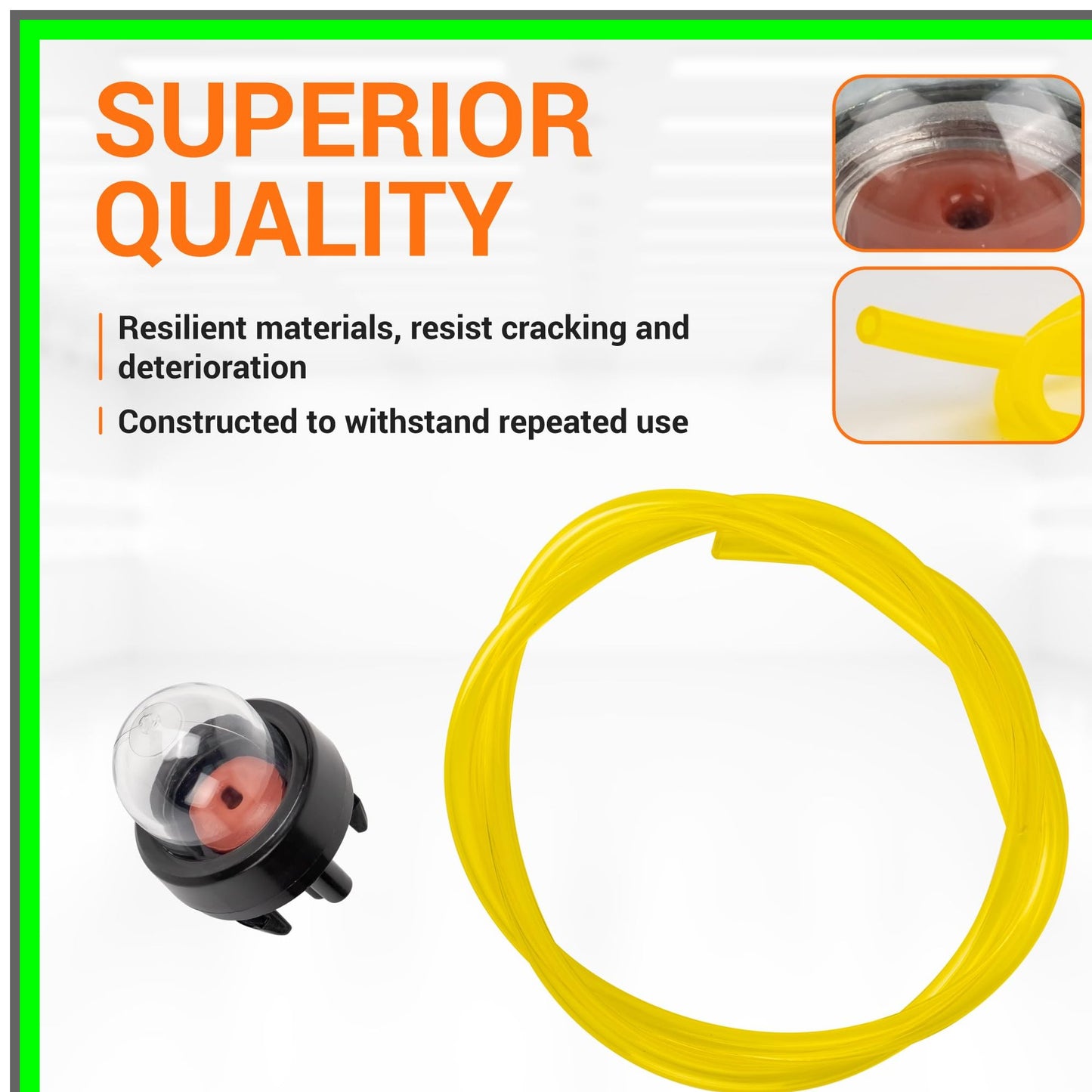 Husqvarna Trimmer Chainsaw Primer Bulb Fuel Line Replacement Kit 4 Pack