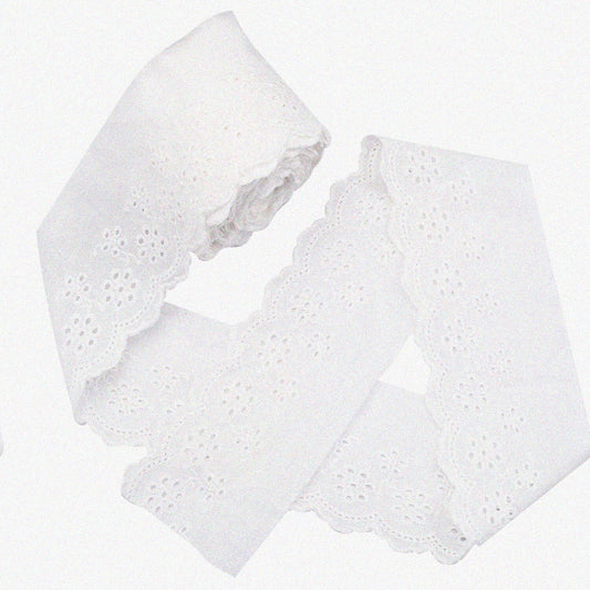 Cotton Lace Trim 7.5 Yards 80mm Wide