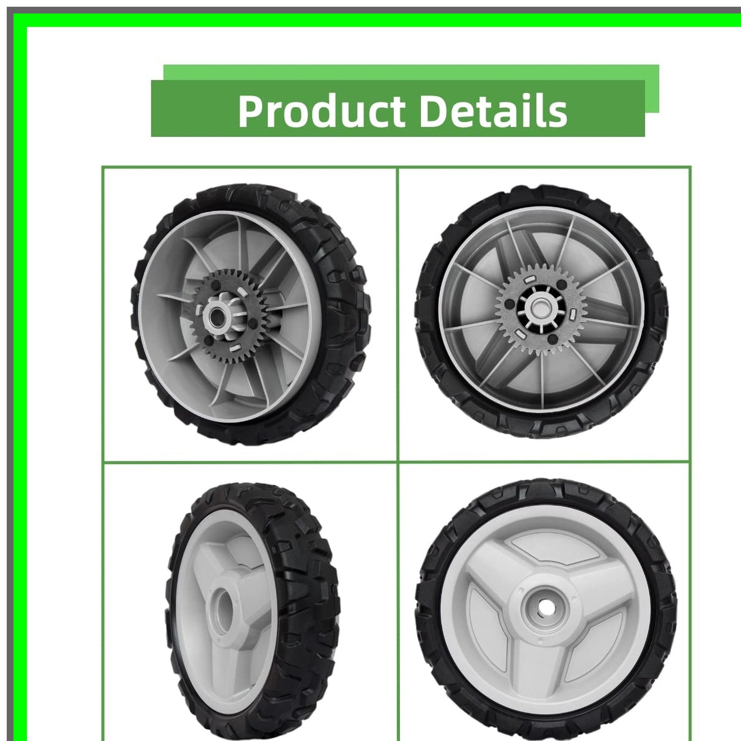 Durable 8 Inch Lawn Mower Drive Wheels Replacement for Husqvarna 580365301