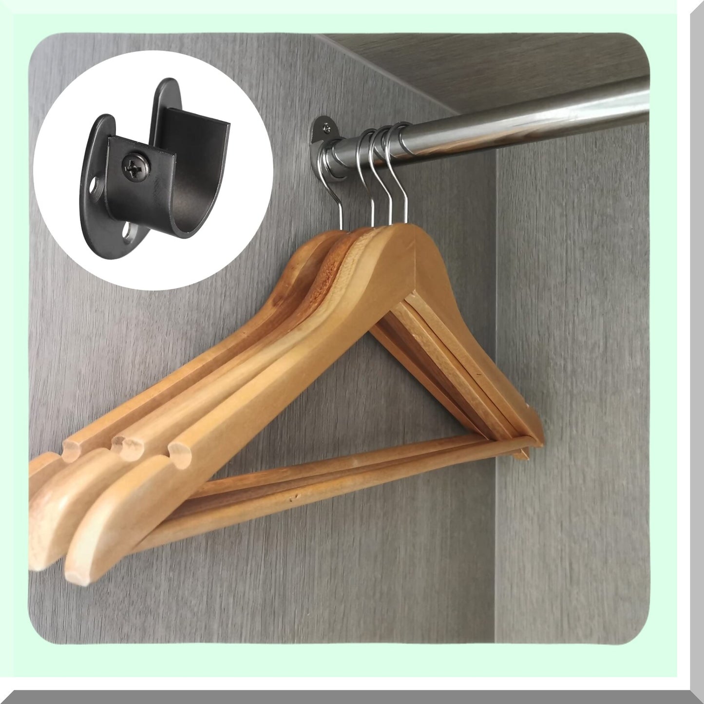 1.1'' Stainless Steel Rod Socket Flange Set