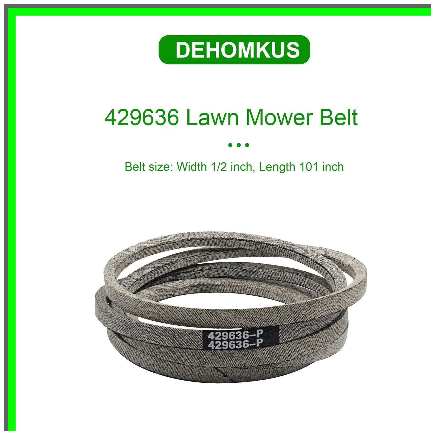 Mower Deck Drive Belt 1/2" X 101" for Husqvarna Poulan YS4500 DLS 3500