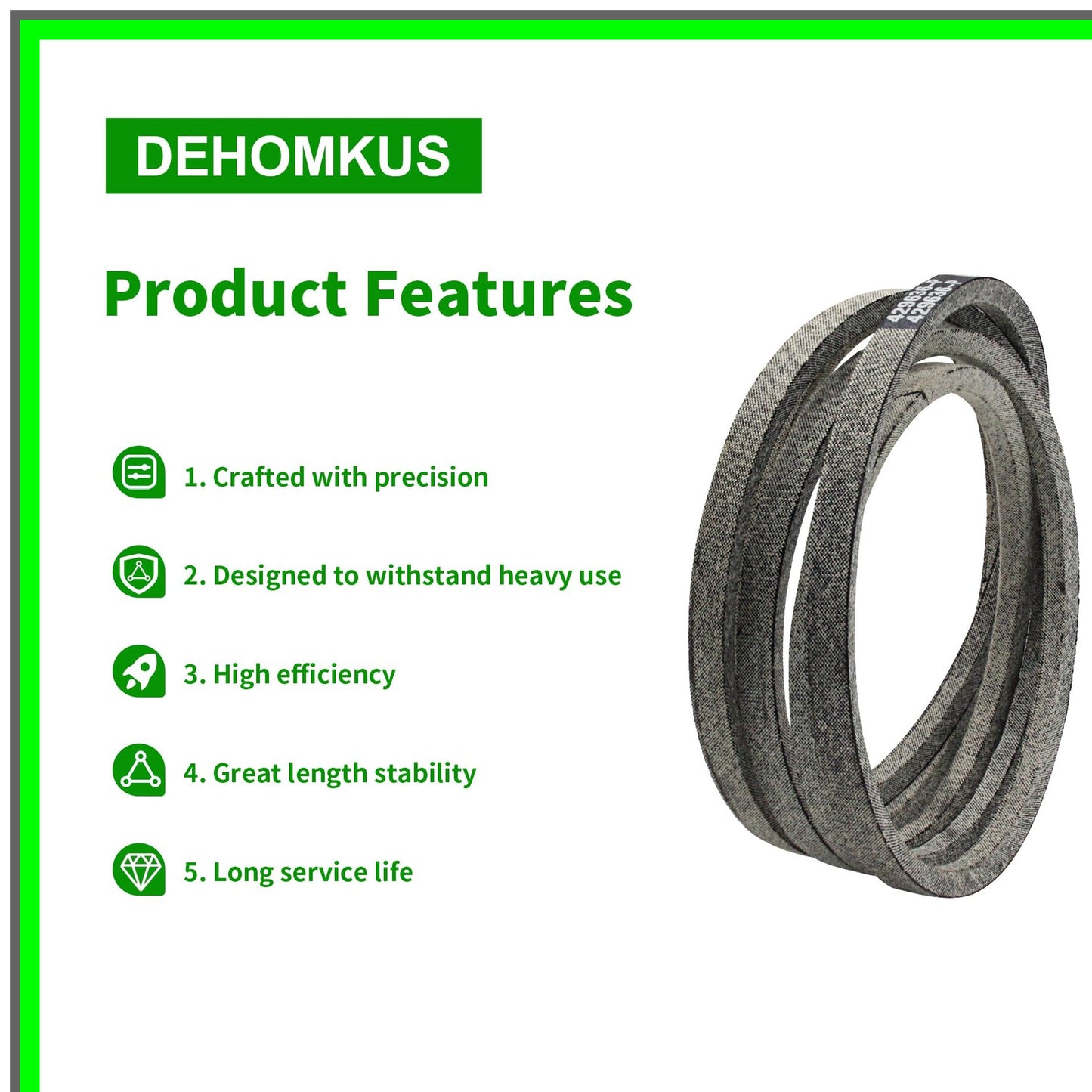 Mower Deck Drive Belt 1/2" X 101" for Husqvarna Poulan YS4500 DLS 3500