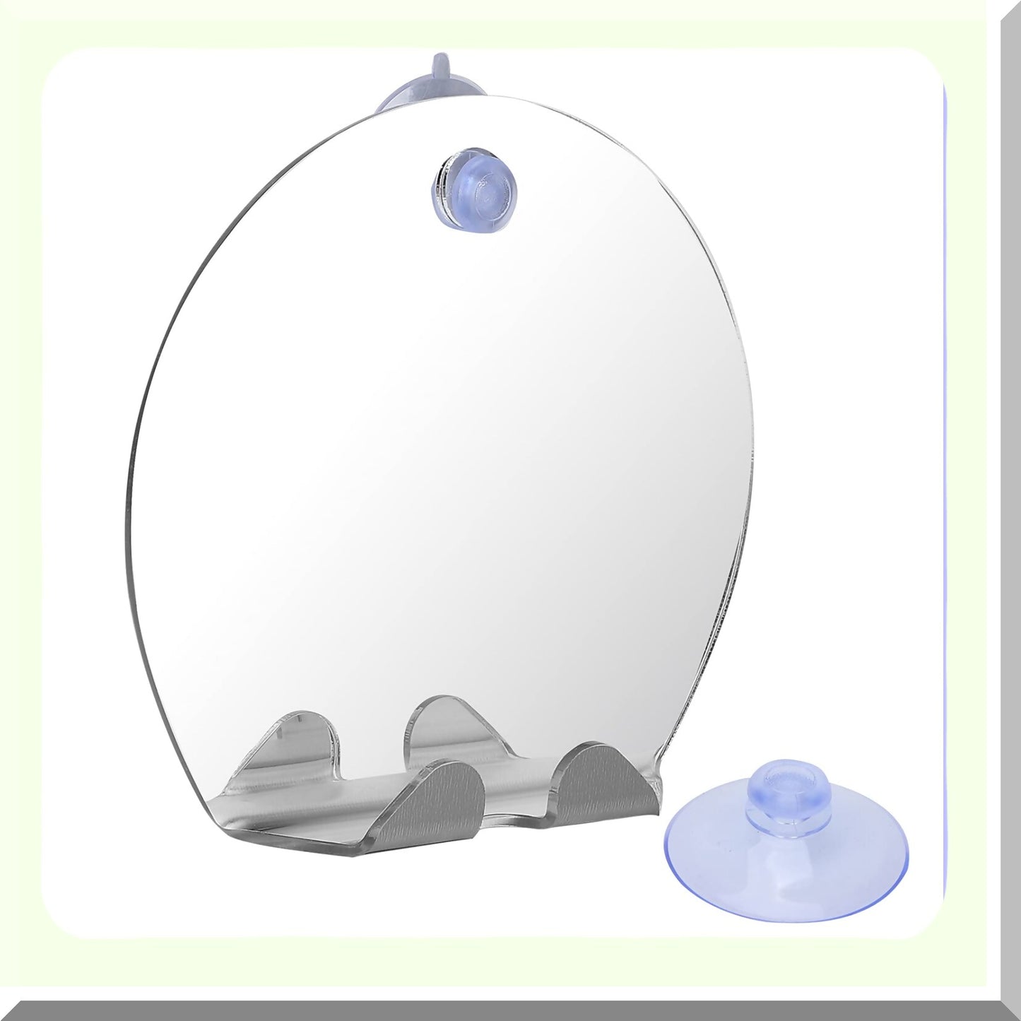 Fogless Shower Mirror with Lock Suction and Hook