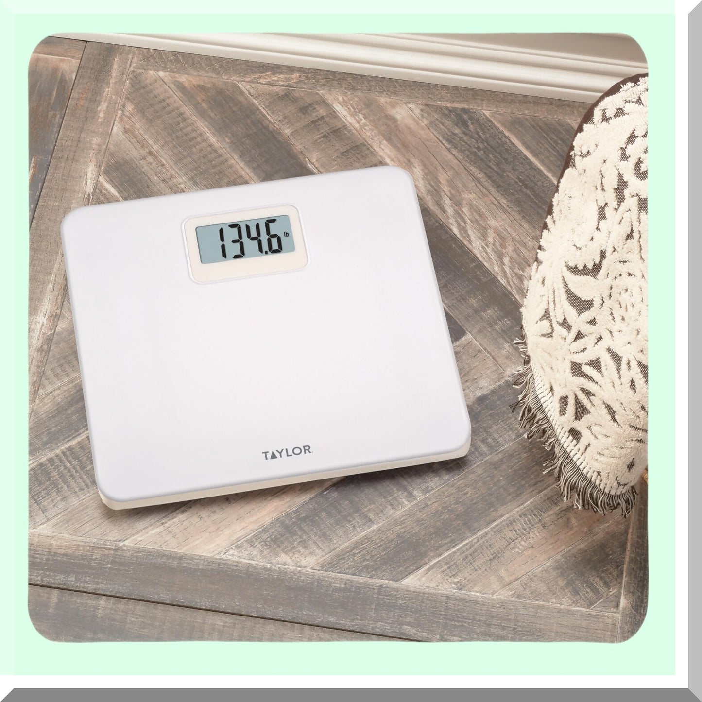 Digital Plastic Bathroom Scale White