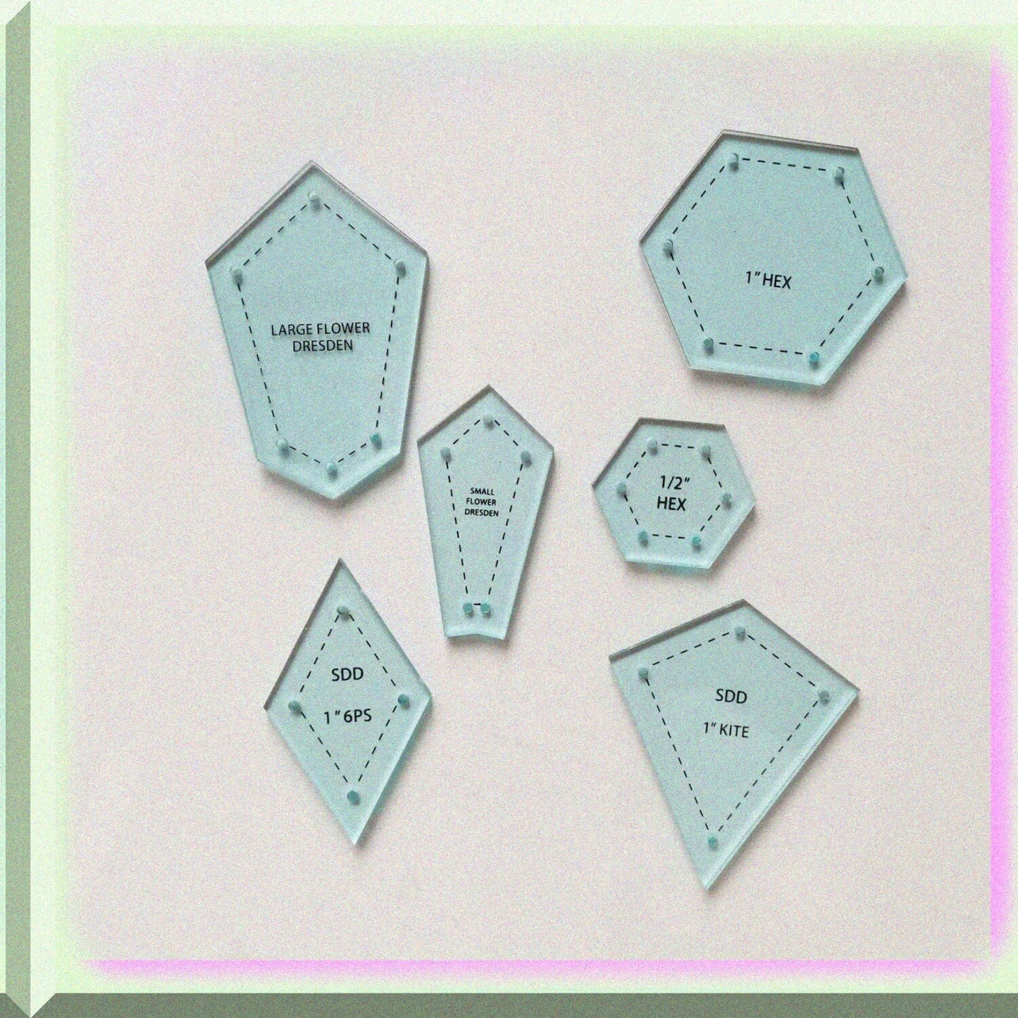 300PCS Paper Piecing Shapes and Acrylic Quilt Templates