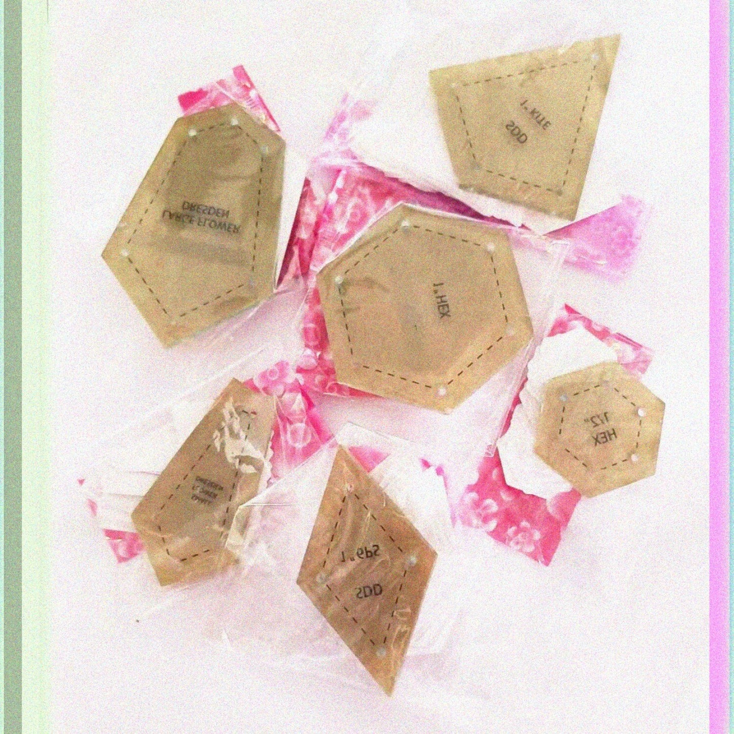 300PCS Paper Piecing Shapes and Acrylic Quilt Templates