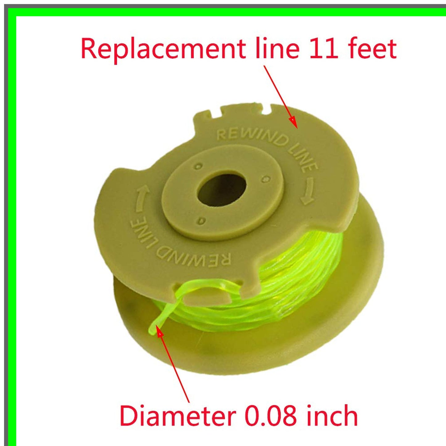 Efficient Replacement Spool Line for Cordless Trimmers - 8 Spools & 2 Caps