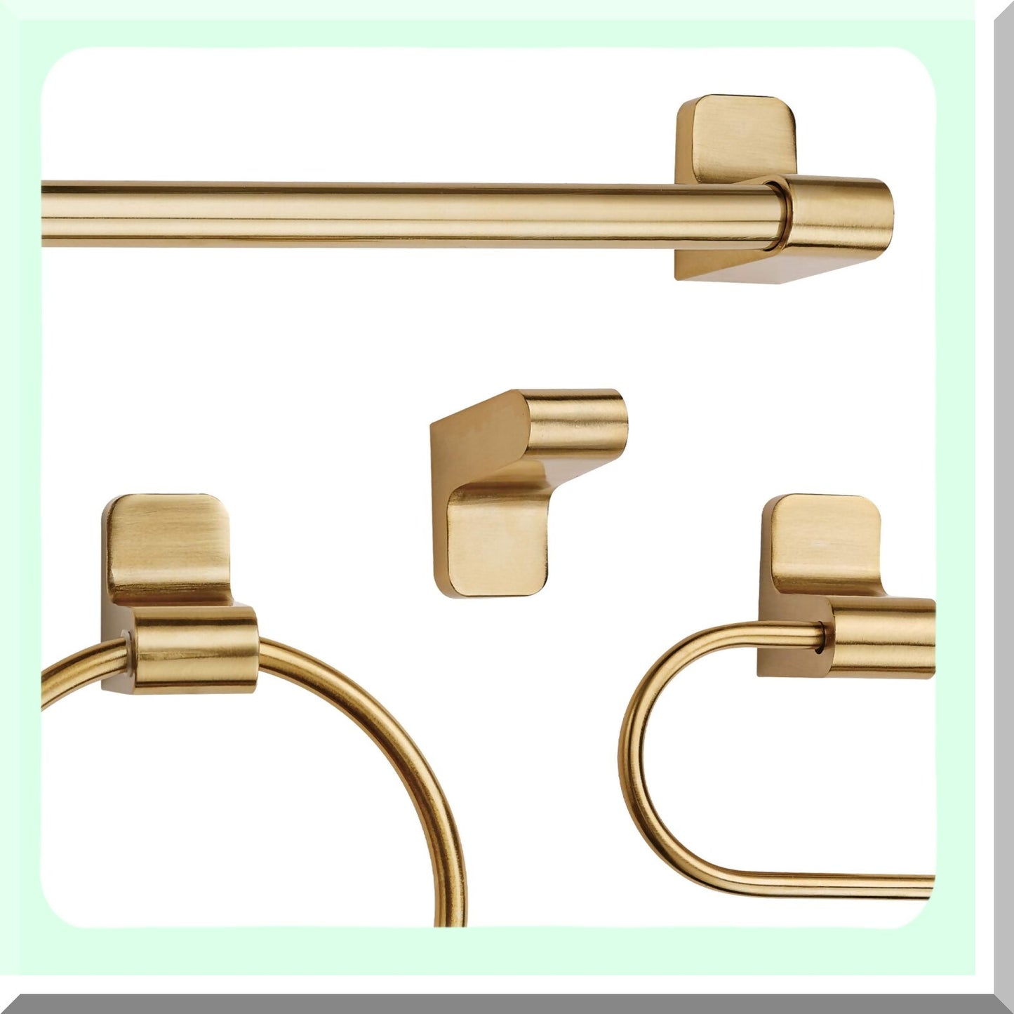 4-Piece Matte Br Bathroom Accessory Set