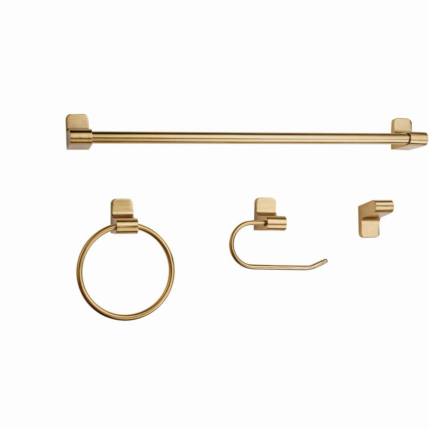 4-Piece Matte Br Bathroom Accessory Set