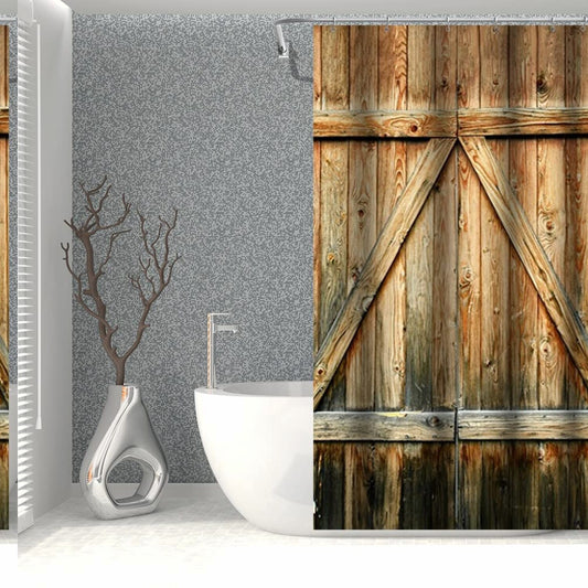 Wooden Doors Vintage Shower Curtain 36x72inch