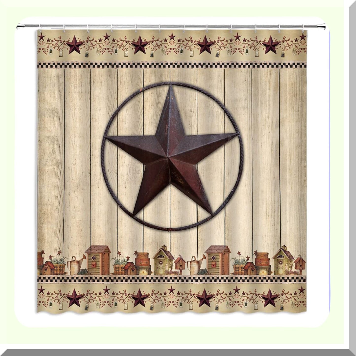 Rustic Texas Western Star Shower Curtain 70x70