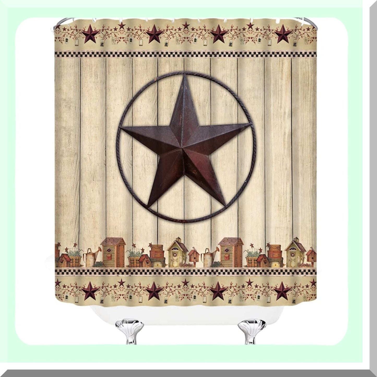 Rustic Texas Western Star Shower Curtain 70x70