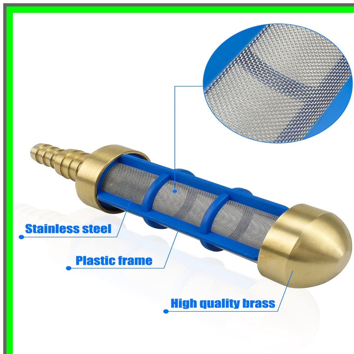 Efficient Water Suction Strainer for 3/4'' and 5/8'' Pressure Washer Hoses