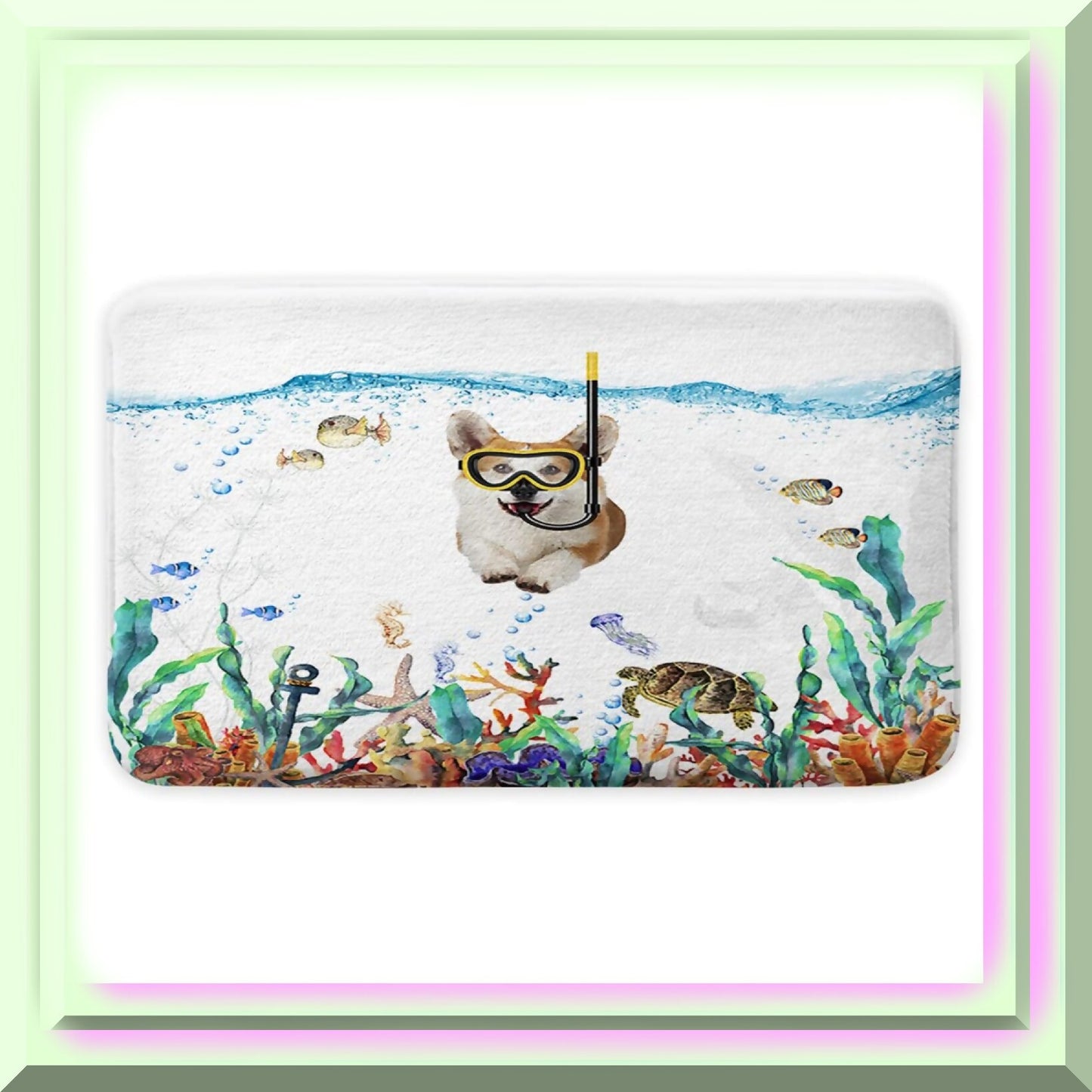 Funny Corgi Dog Bath Mat 17x29 Inch