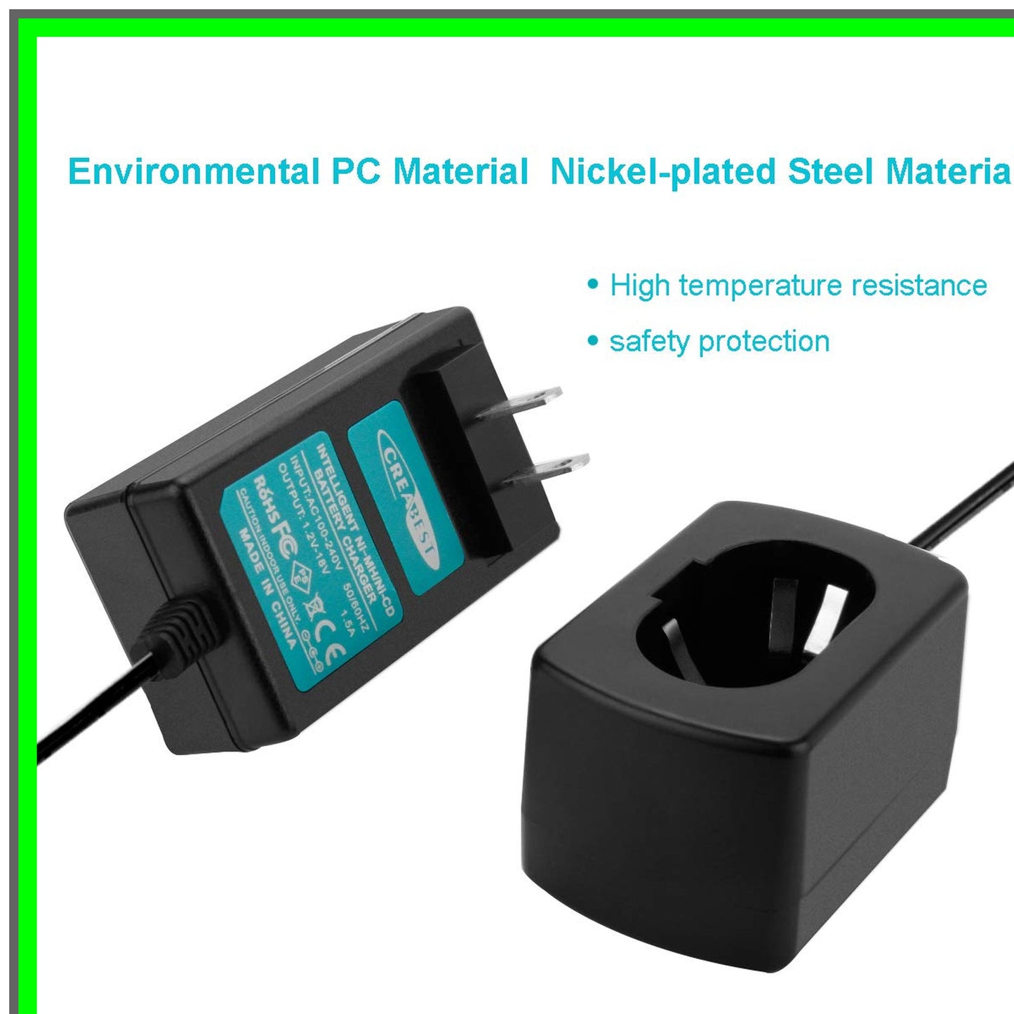 Versatile Pod Style Battery Charger for Makita 7.2V to 18V Ni-MH/Ni-CD