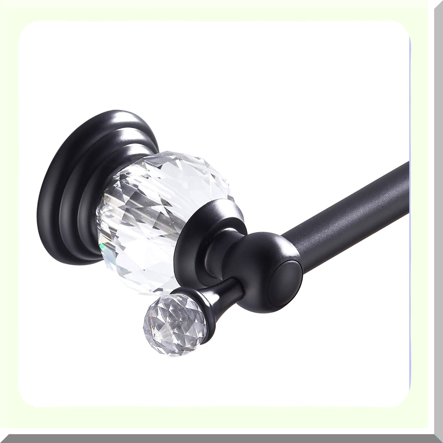 Black Adjustable Towel Rack, 18.5-30.8 Inch