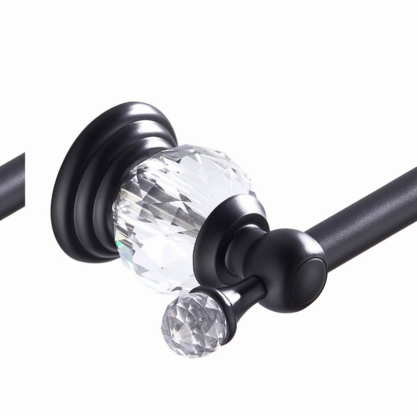 Black Adjustable Towel Rack, 18.5-30.8 Inch