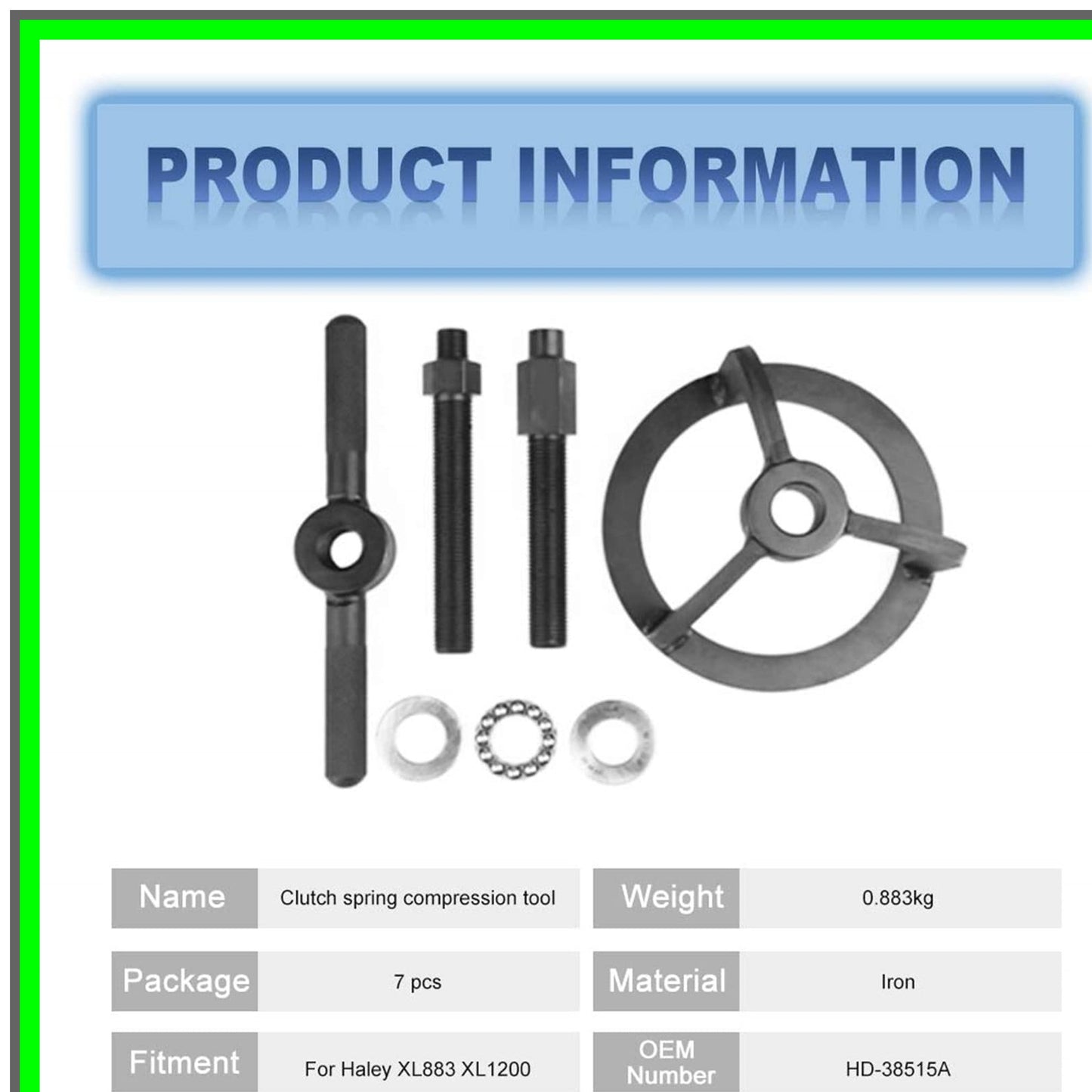 Harley Clutch Spring Compressor Tool for Touring and Softail Models