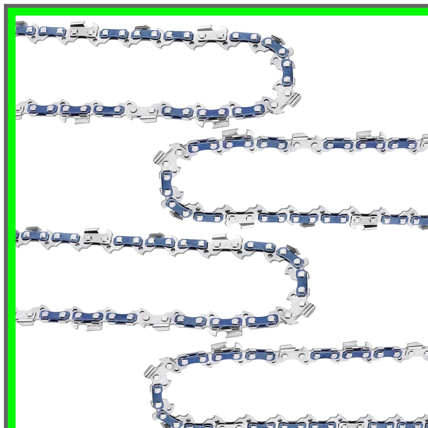 14-Inch Chainsaw Chain Set, 52 Drive Links, 3/8" LP Pitch, Compatible with Major Brands