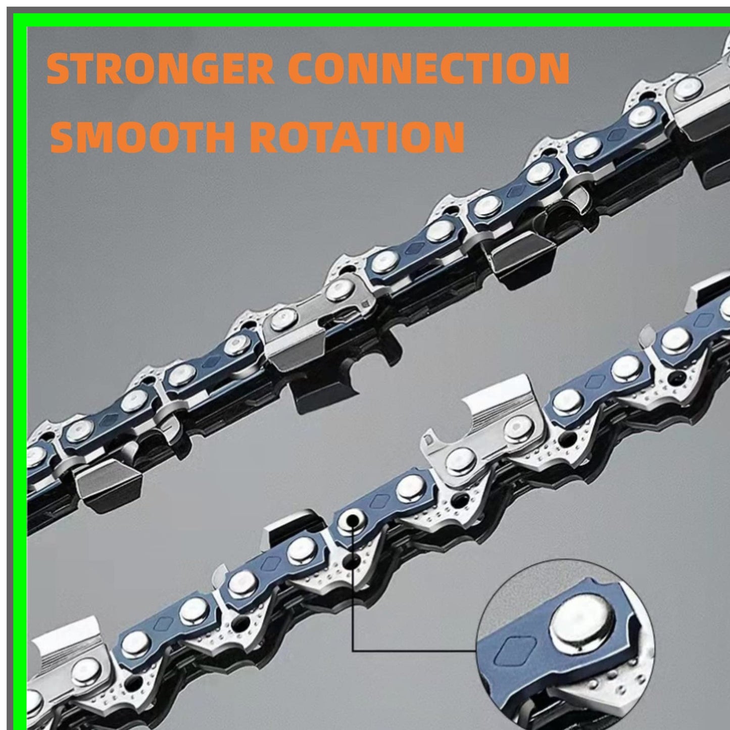 14-Inch Chainsaw Chain Set, 52 Drive Links, 3/8" LP Pitch, Compatible with Major Brands