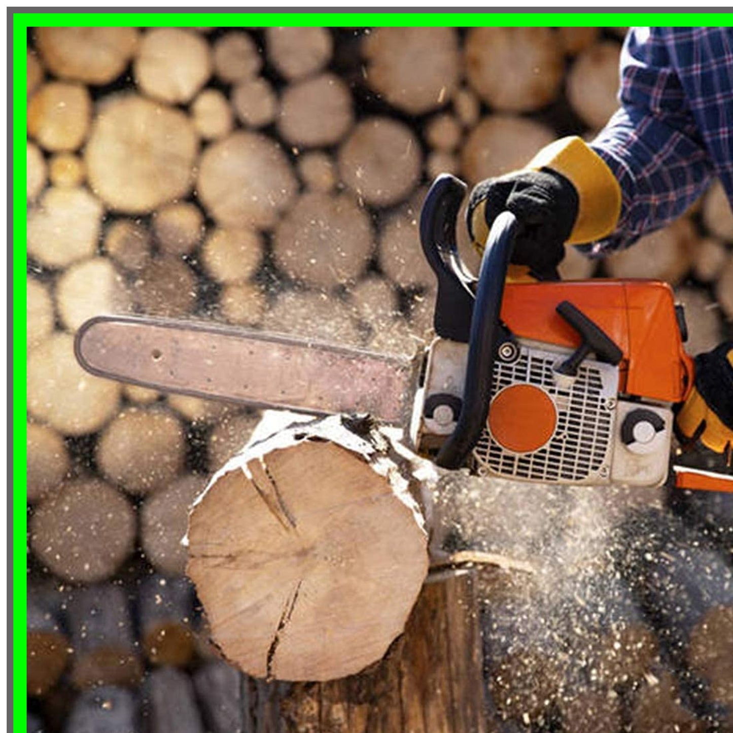 14-Inch Chainsaw Chain Set, 52 Drive Links, 3/8" LP Pitch, Compatible with Major Brands