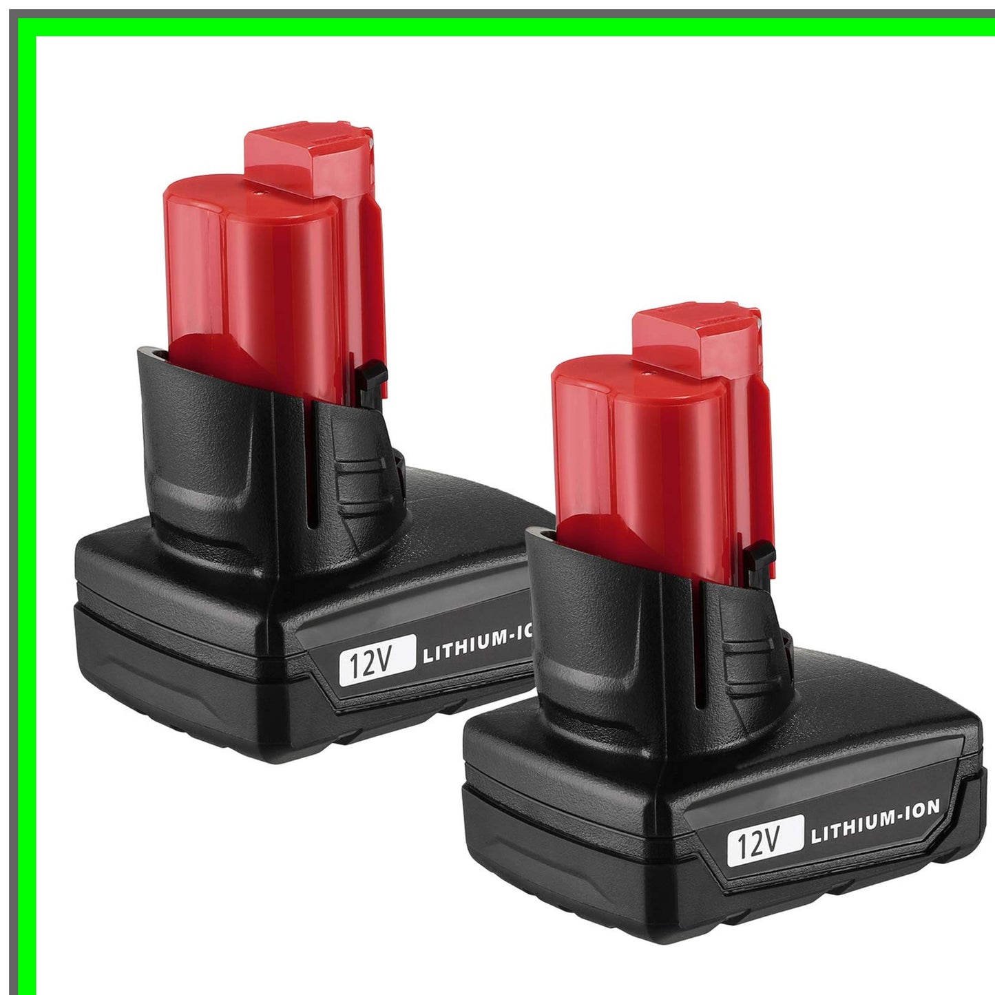 Dual 12V 6.5Ah Lithium Replacement Battery for Milwaukee M12 Tools