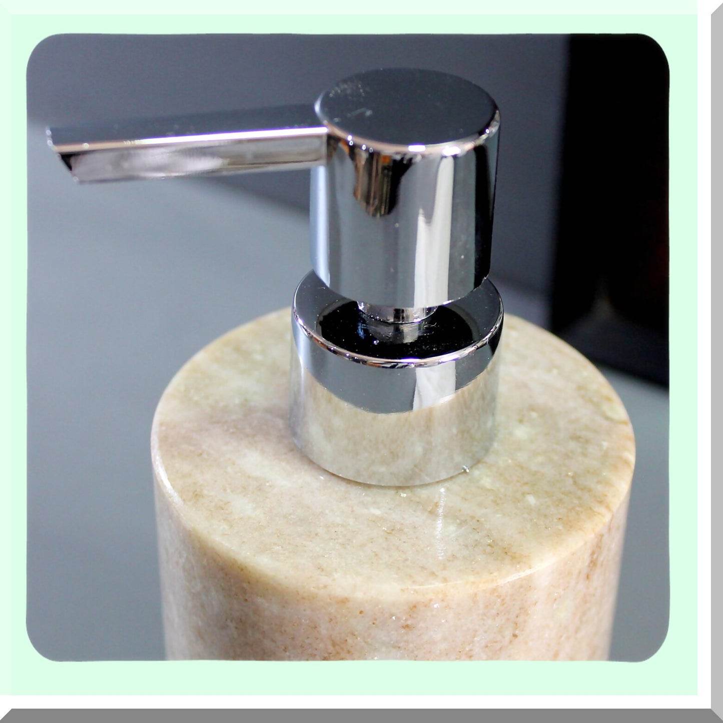 Marble Soap/Lotion Dispenser Brown 4in