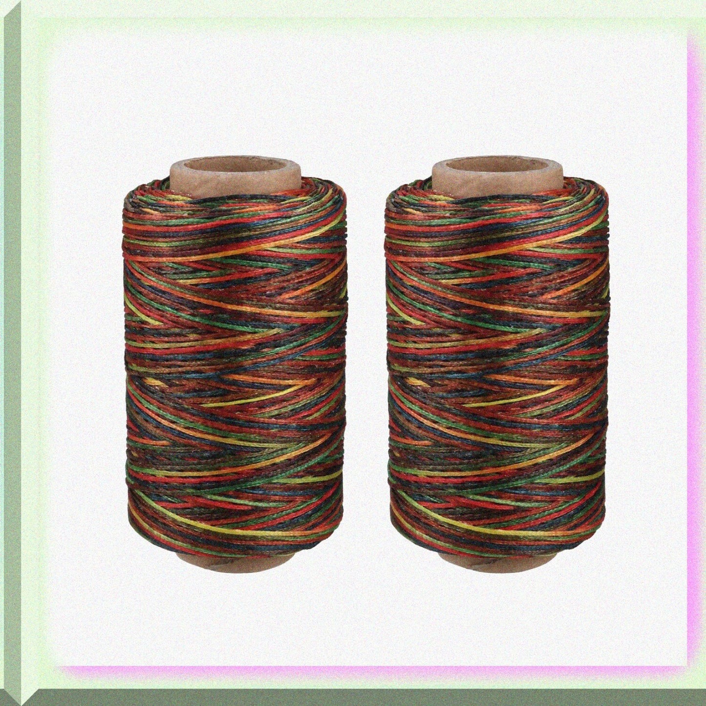 Leather Sewing Thread 2pcs 273 Yards Waxed Polyester Flat