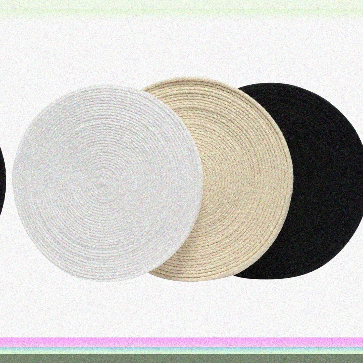 Cotton Flat Cord Drawstring 1/2" Black 5 Yards