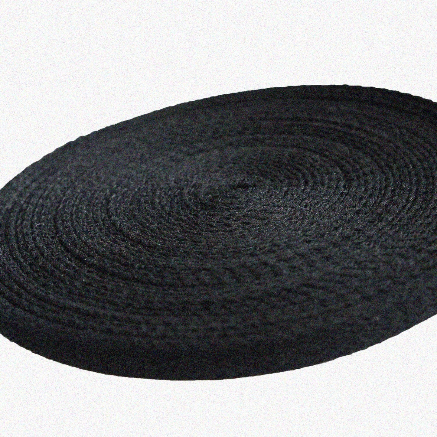 Cotton Flat Cord Drawstring 1/2" Black 5 Yards